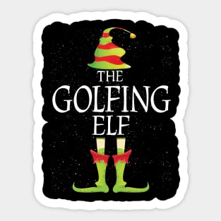 Golfing Elf Family Matching Christmas Group Funny Gift Sticker